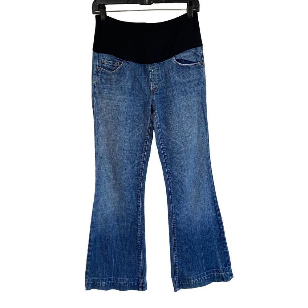 COH Citizens of Humanity Womens Belly Panel Flare Leg Med Wash Blue 32 X 30